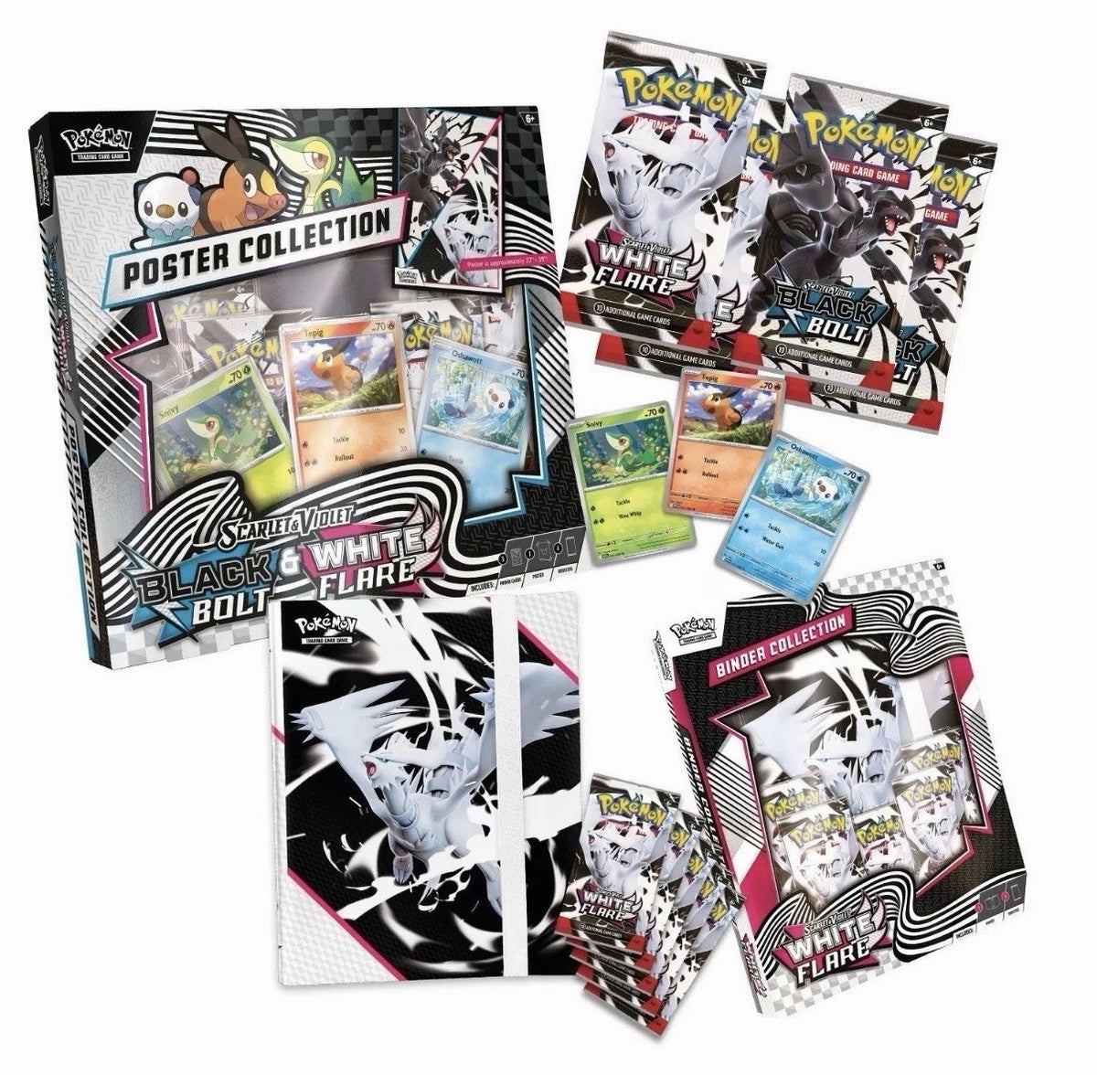 🔥Pokemon Scarlet & Violet 10.5: Black Bolt & White Flare Unova Poster Collection