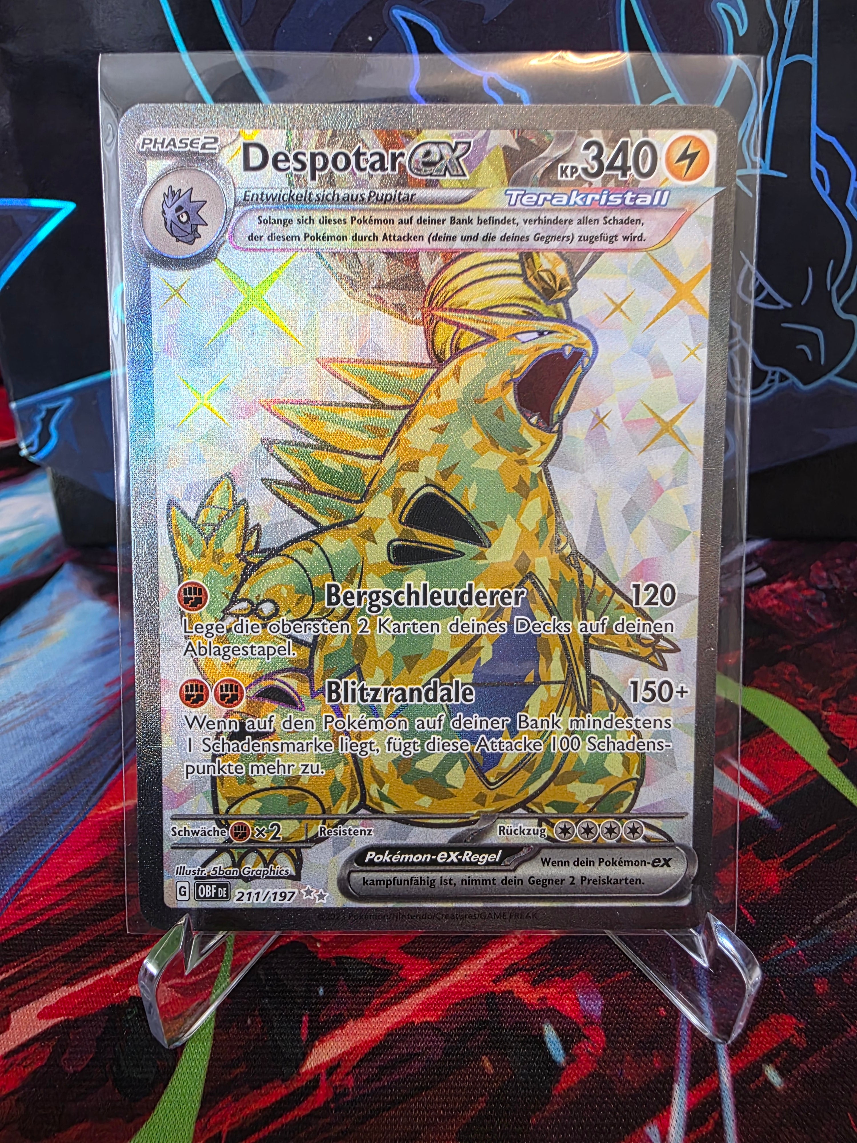 Despotar ex 211/197 🇩🇪 Tysk – Full Art – Pokémonkort – NM – Tyranitar 🔥