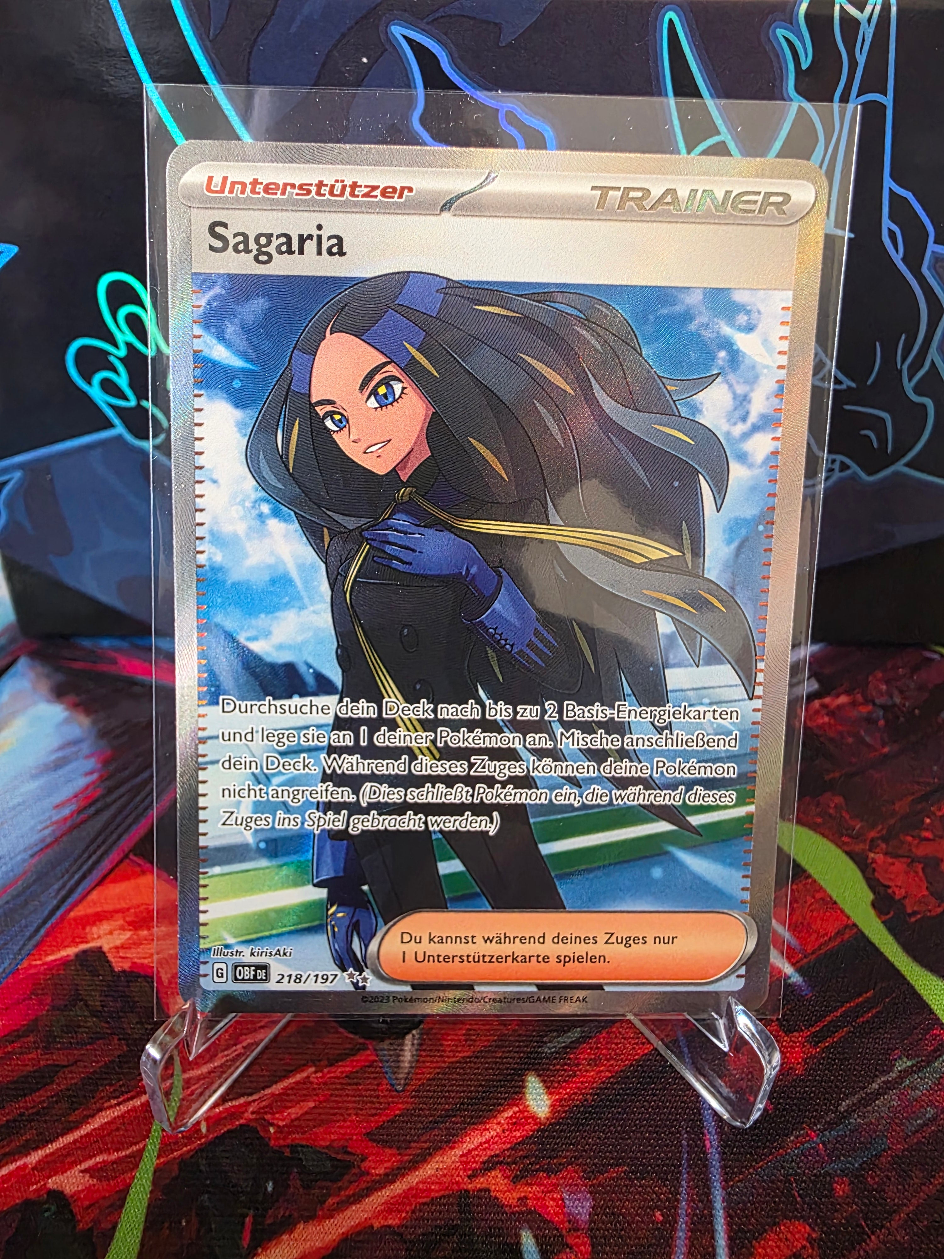 Sagaria 218/197 🇩🇪 Tysk – Full Art Trainer – Pokémonkort – Near Mint 🔥