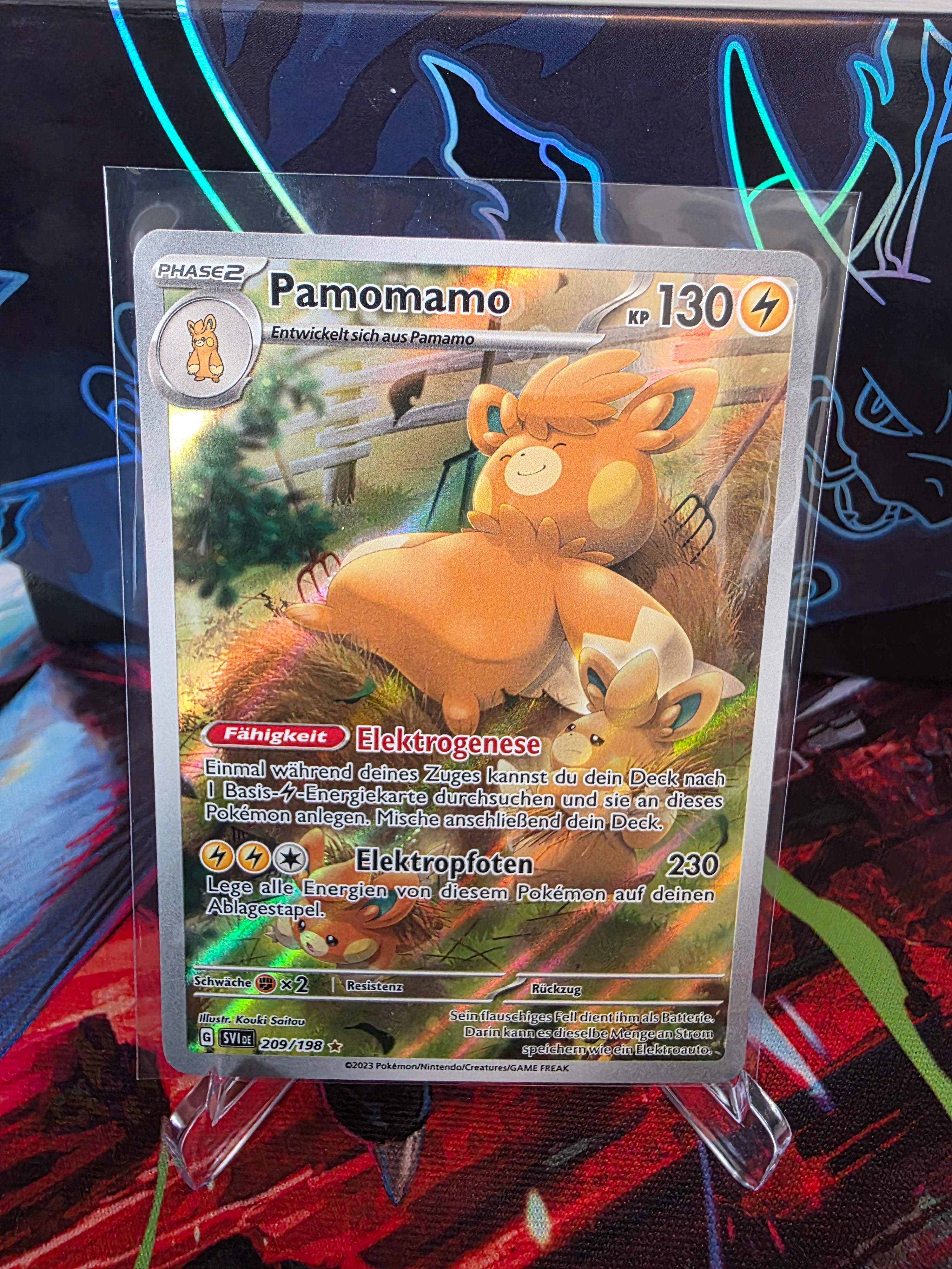Pamomamo 209/198 🇩🇪 Tysk – Illustration Rare – Pokémonkort – NM 🔥