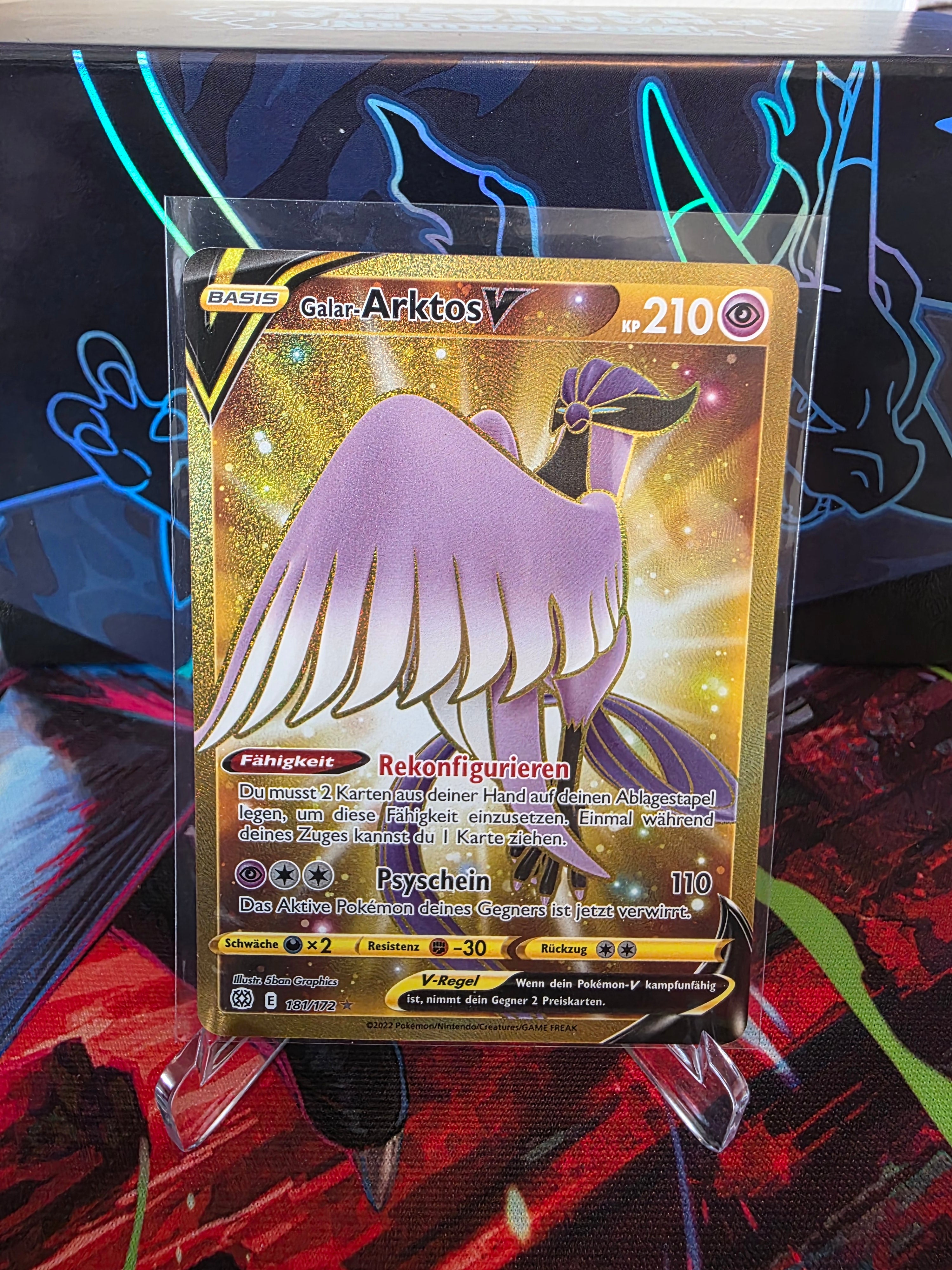 Galar-Arktos V 181/172 🇩🇪 Tysk – Gold Secret Rare – Pokémonkort – NM 🔥