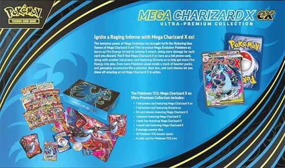 🔥 Pokemon Mega Charizard X ex Ultra Premium Collection