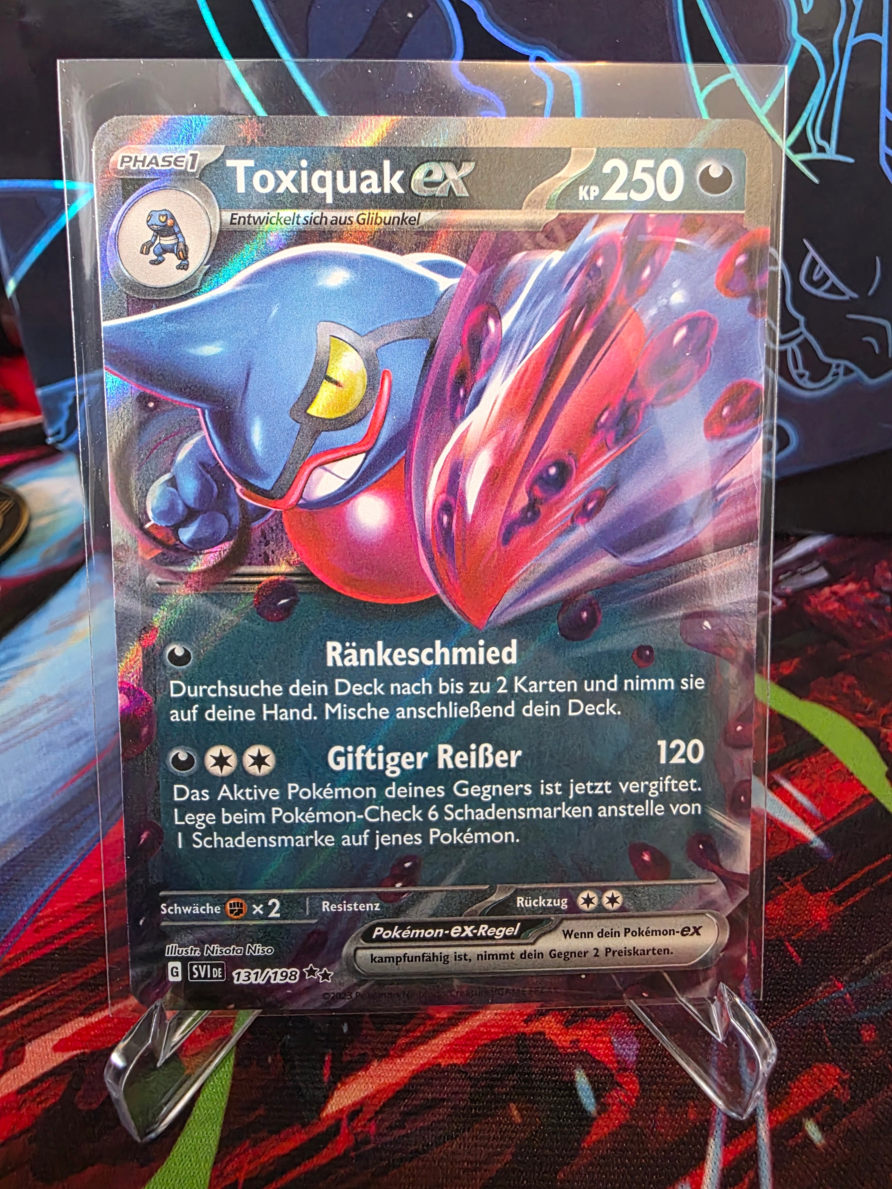 Toxiquak ex 131/198 🇩🇪 Tysk – Pokémonkort – EX – Near Mint 🔥
