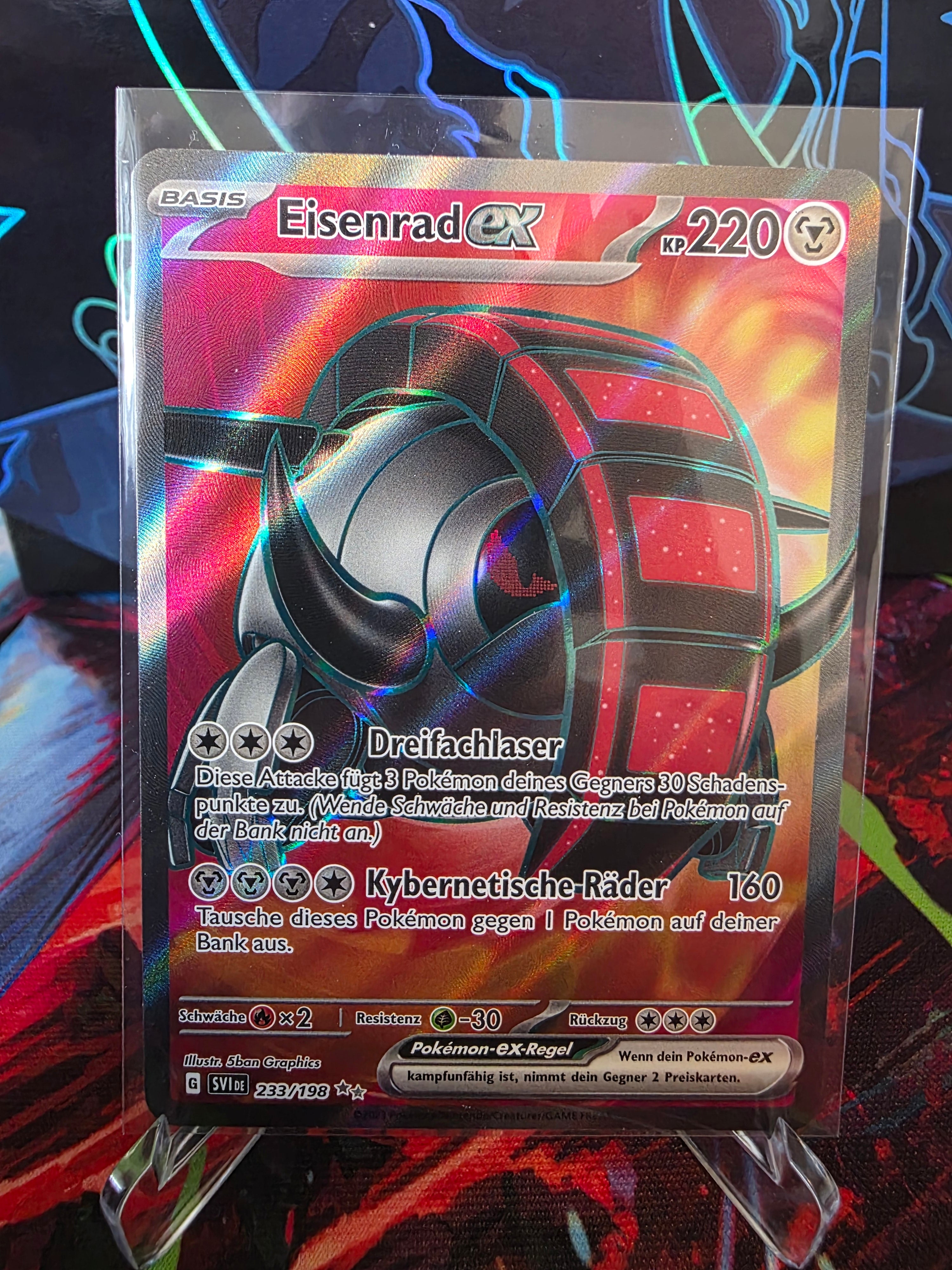 Eisenrad ex 233/198 🇩🇪 Tysk – Full Art – Pokémonkort – Near Mint ✨